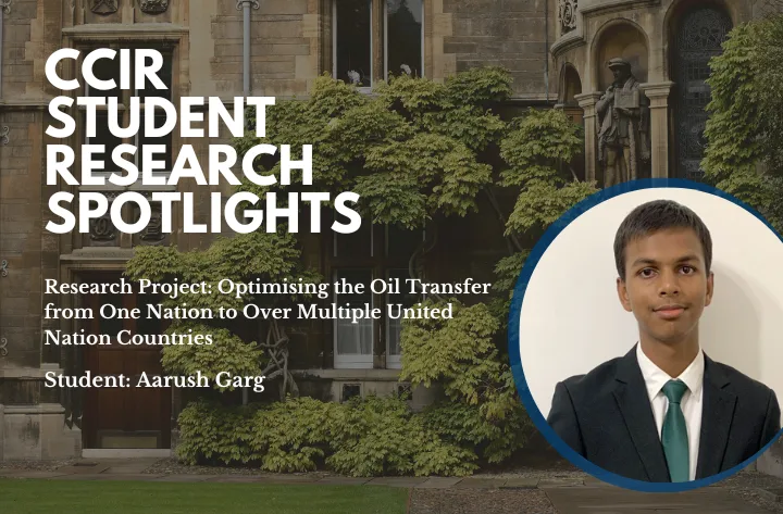 High School Student Researcher Aarush on the Industrial Applications of Mathematical Optimisation - CCIR