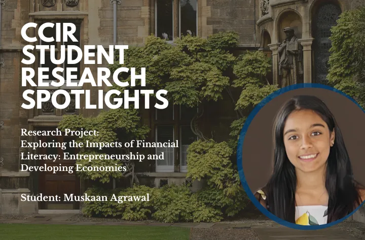 High School Student Researcher Muskaan on Exploring the Impacts of Financial Literacy - CCIR