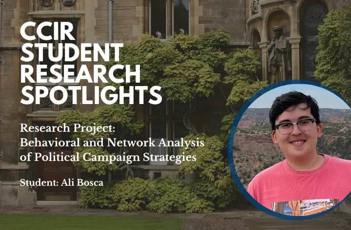 High School Student Researcher Ali On Behavioural And Network Analysis Of Political Campaign Strategies - CCIR