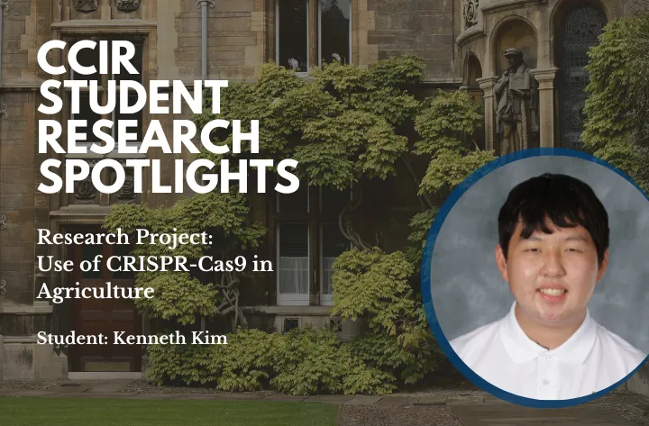 High School Student Researcher Kenneth On Use Of Crispr Cas9 In Agriculture - CCIR