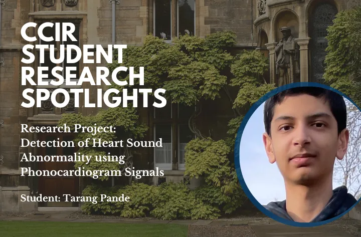 High School Student Researcher Tarang On Detection Of Heart Sound Abnormality Using Ai & Machine Learning Ccir