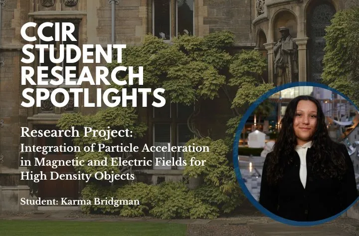 High School Student Researcher Karma On Integration Of Particle Acceleration In Magnetic & Electric Fields - CCIR
