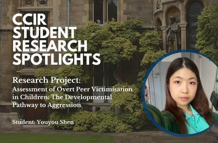 High School Student Researcher Youyou On Assessment Of Overt Peer Victimisation In Children - CCIR