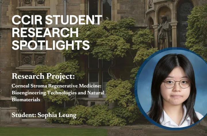 High School Student Researcher Sophia On Corneal Stroma Regenerative Medicine