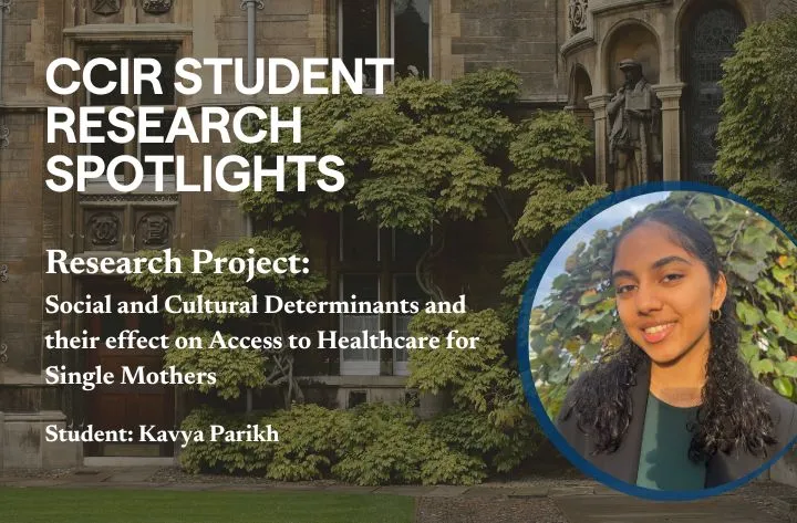 High School Student Researcher Kavya On Access To Healthcare For Single Mothers | CCIR