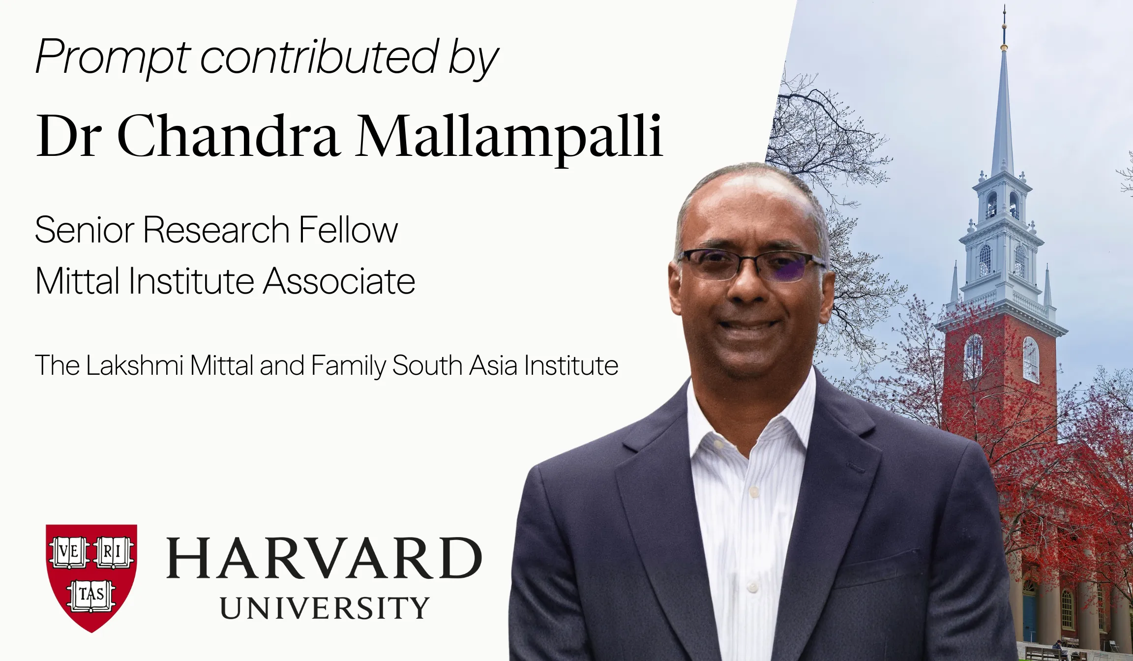 Dr. Chandra Mallampalli | Harvard Mittal Institute Senior Research Fellow