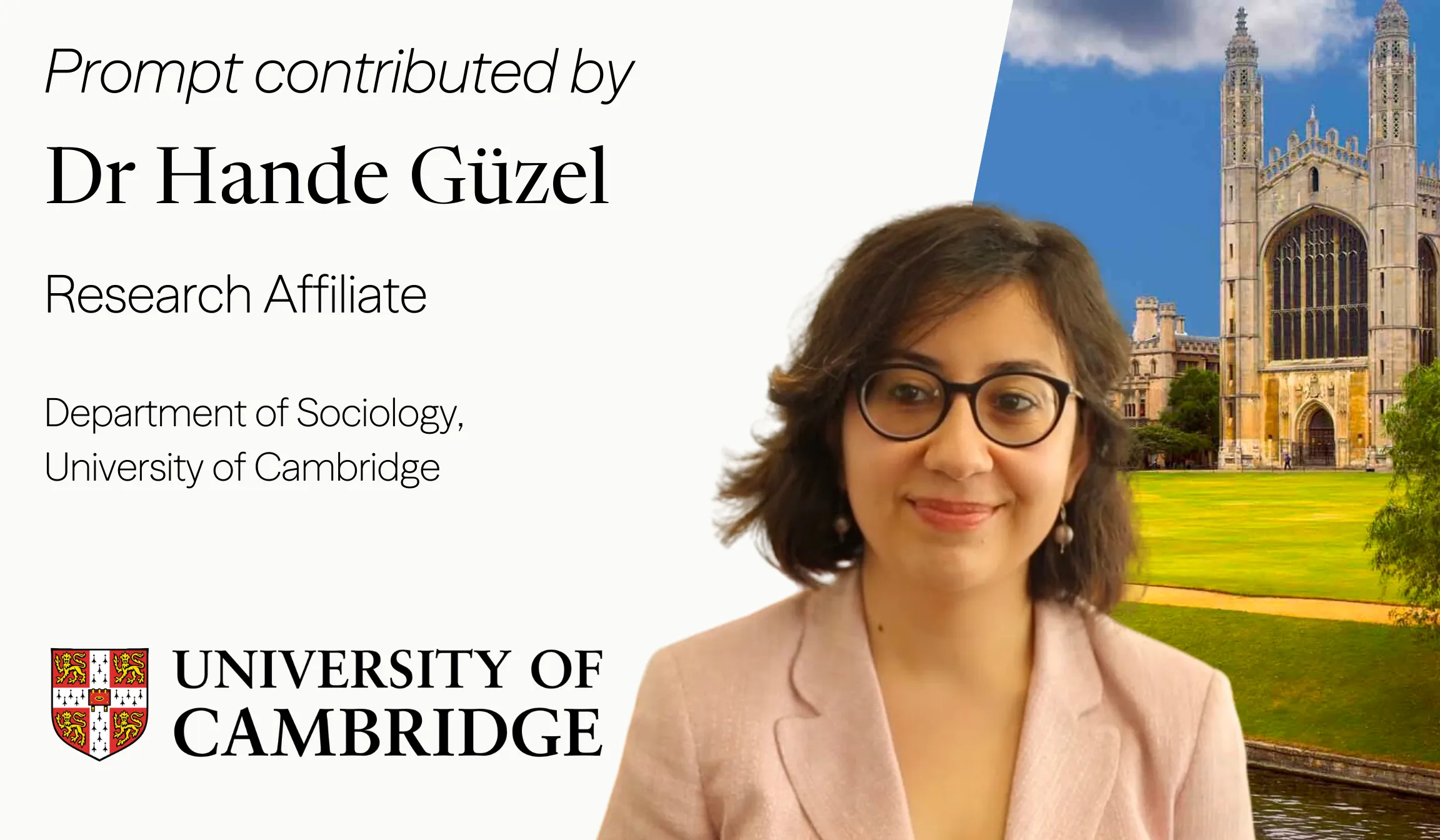 Dr. Hande Güzel | Cambridge Sociology Research Affiliate