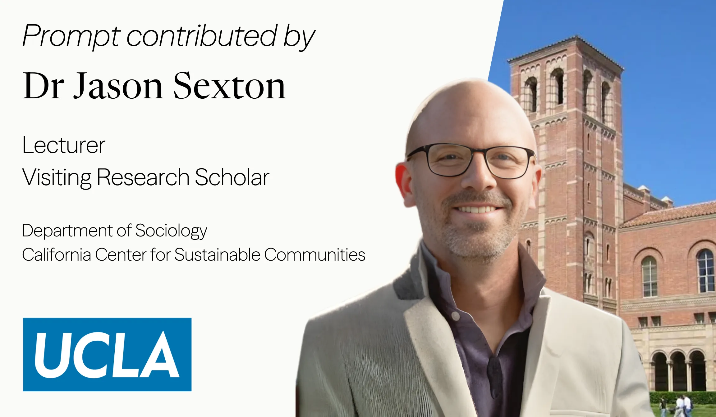 Dr. Jason Sexton | UCLA Sociology Lecturer and Research Scholar