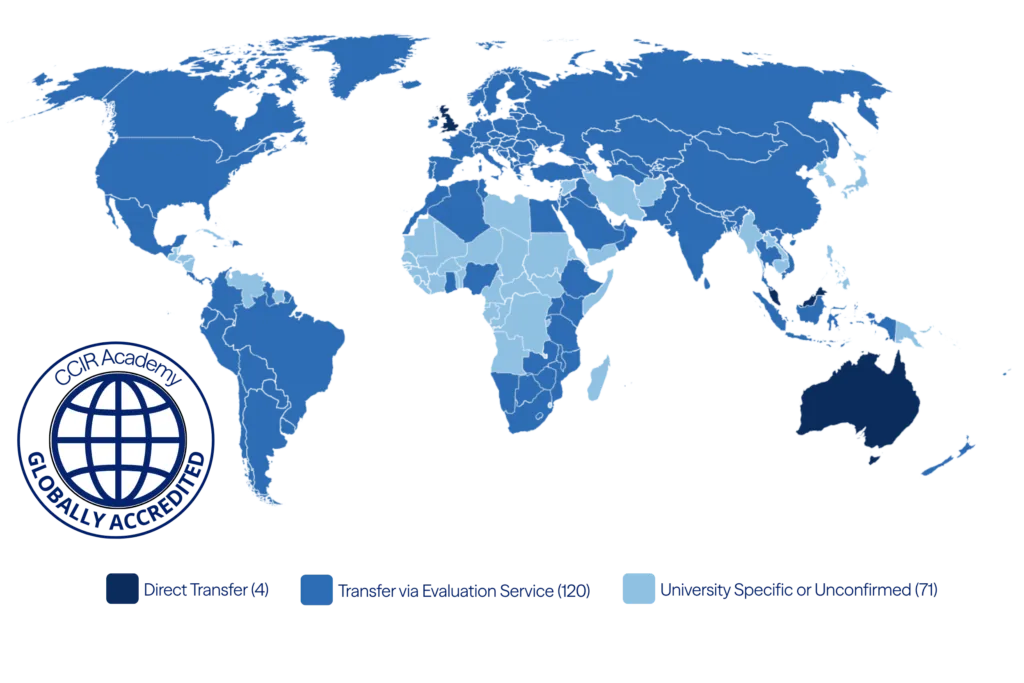CCIR Global Accreditation and Evaluation Map