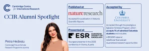 CCIR Alumni Spotlight: Petra Hedesiu | Nature Scientific Reports Publication