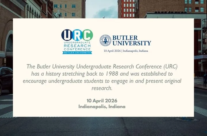 Butler University Undergraduate Research Conference 2026 cover featuring the URC and Butler University logos.